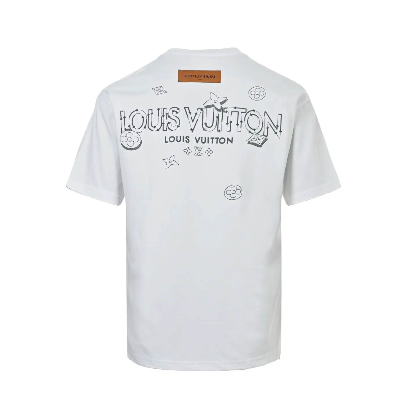 Louis Vuitton/Louis Vuitton 26ss sketch letter old flower embroidery short